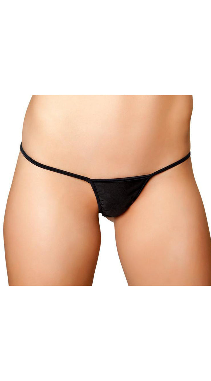 Black Low Rise String Back Bottom