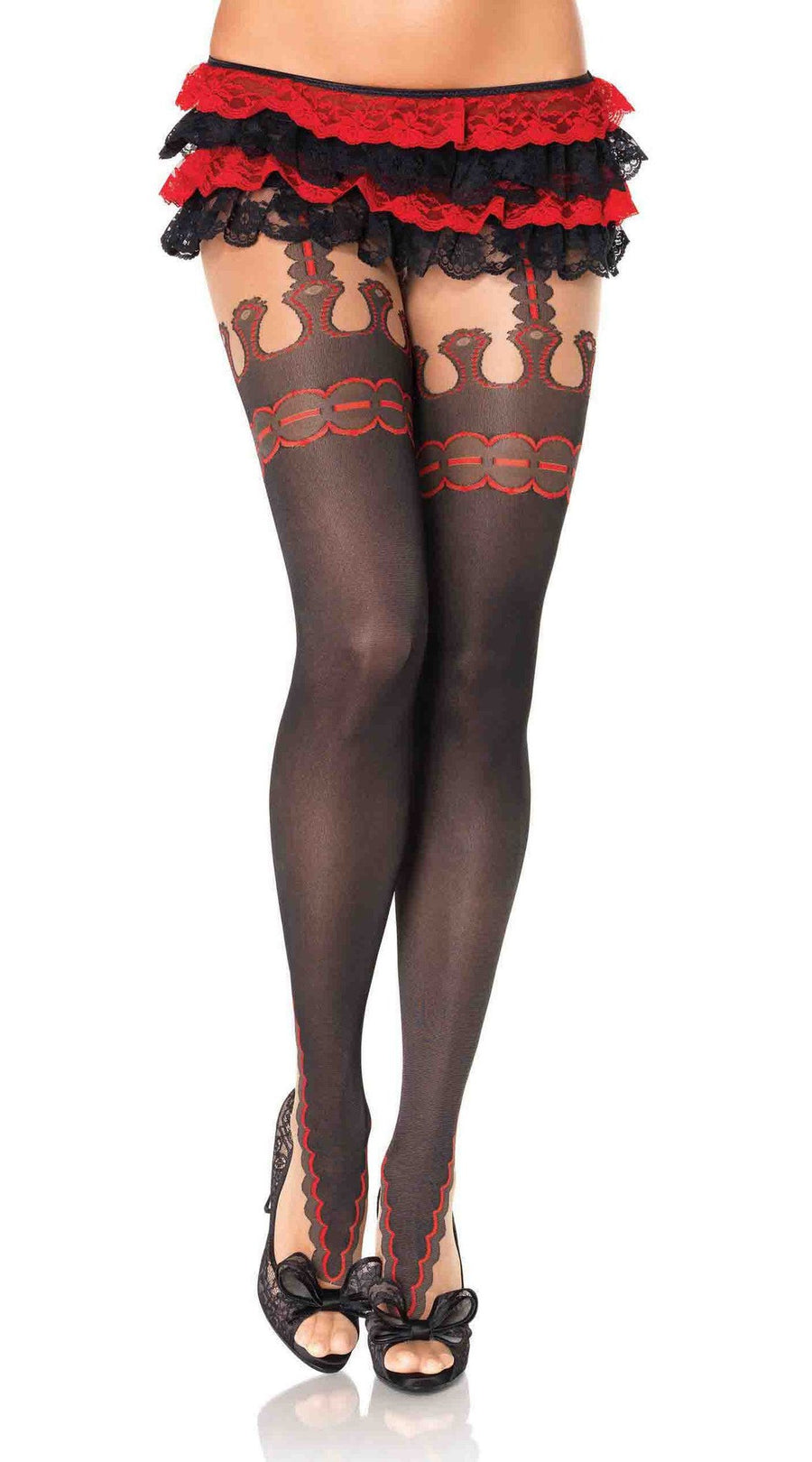Marquee Print Sheer Pantyhose