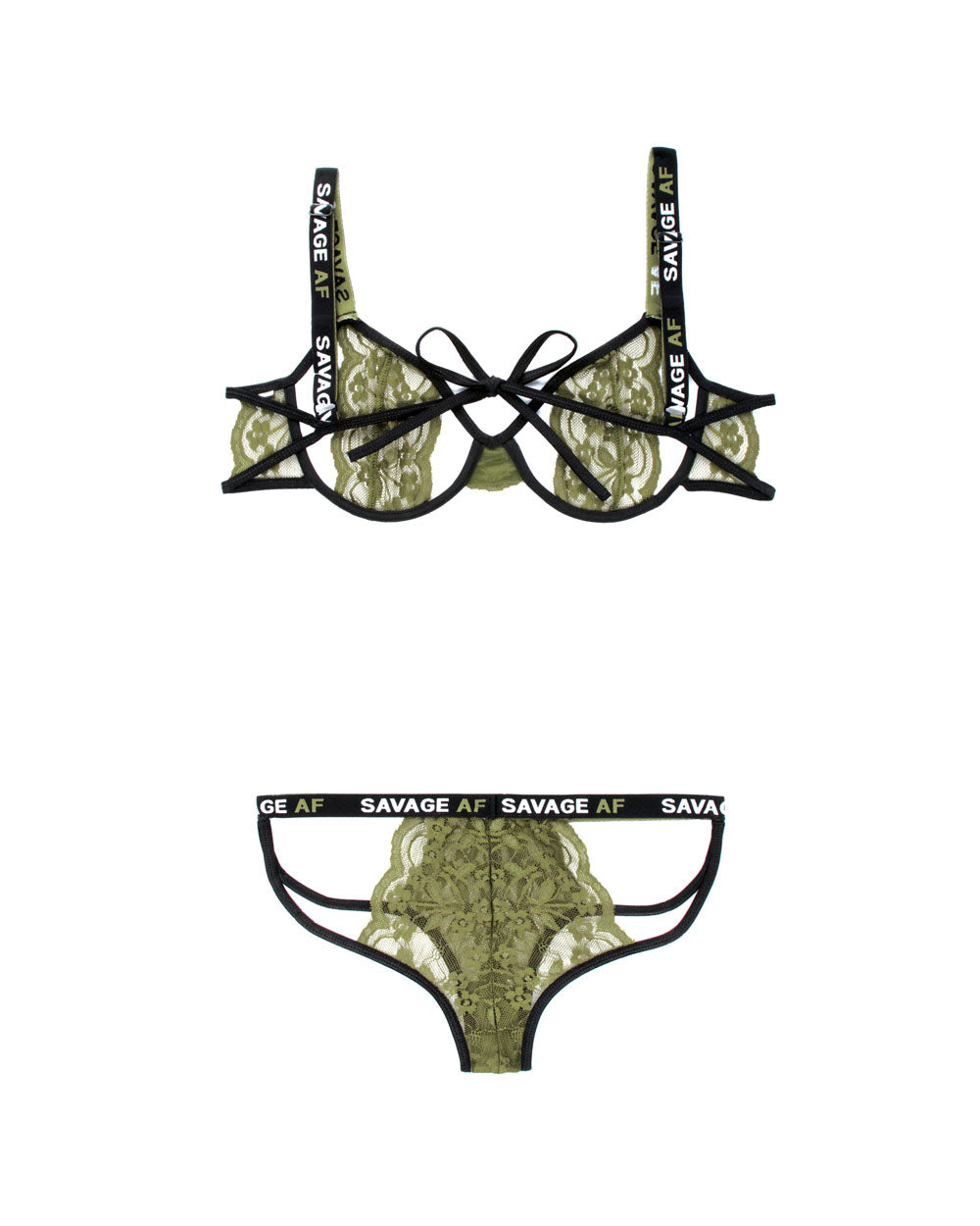 Savage AF Lace Lingerie Set: Queen-like comfort, support, and sexiness in one ??