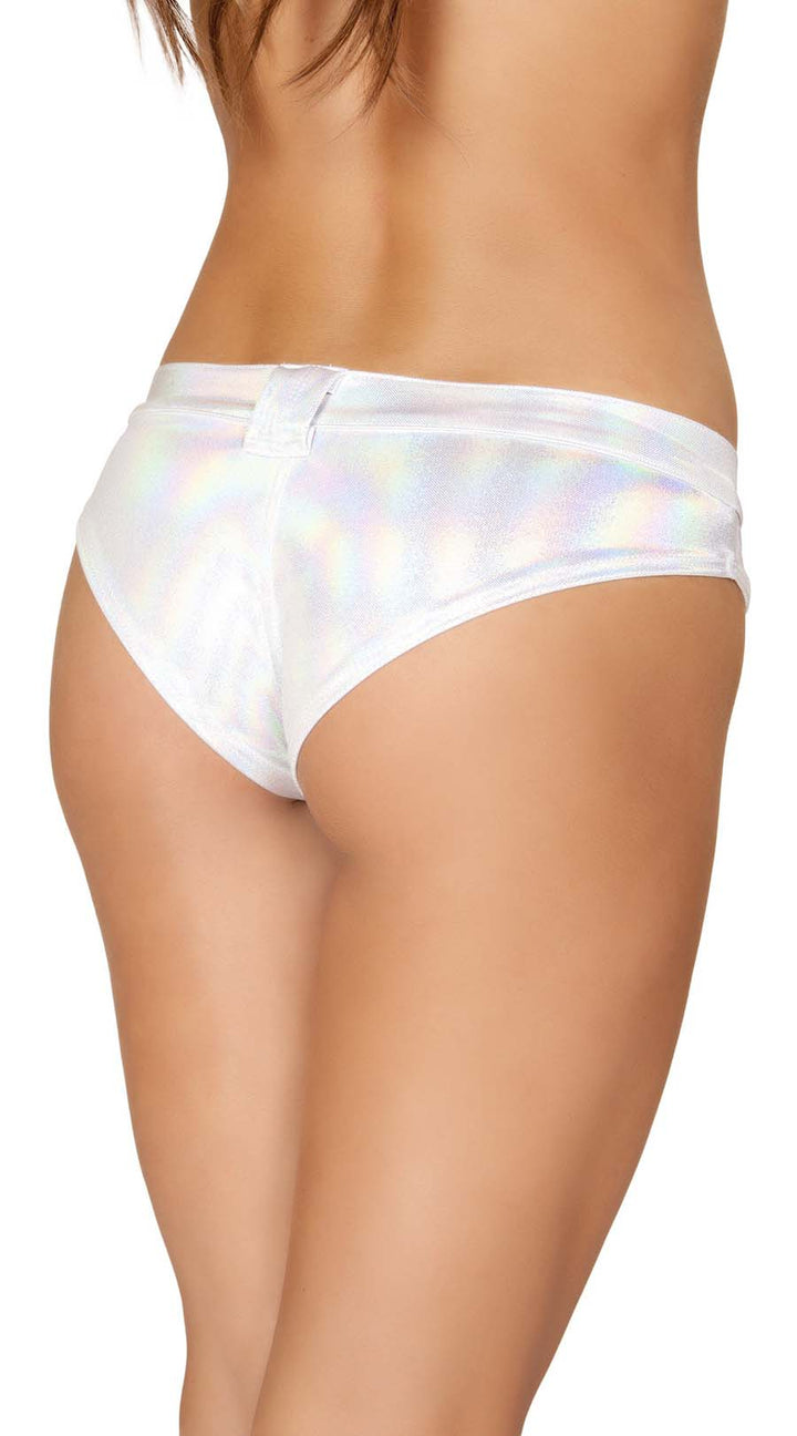 One Piece Mini Booty Shorts with Belt Loop and Buckle Front Detail