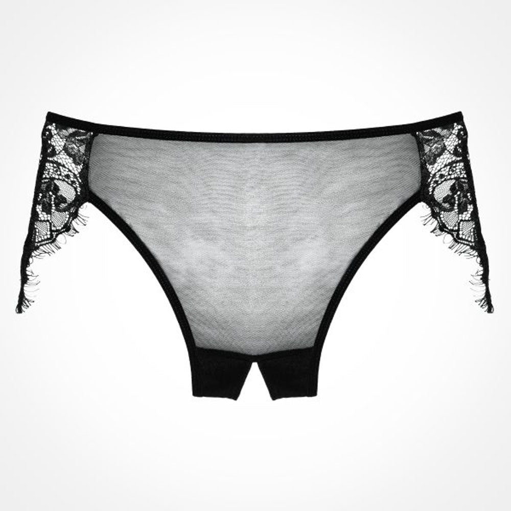 Lavish Lace Crotchless Panty: Sheer, Sexy, and Seductive!