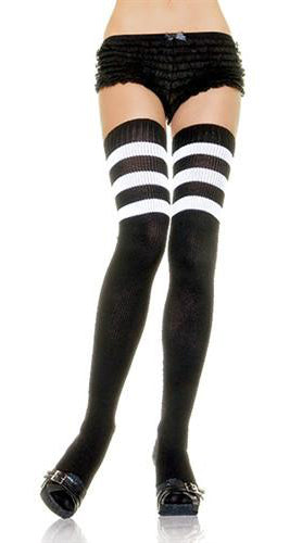 Athletic Ribbed Thigh Highs - ElegantStripper