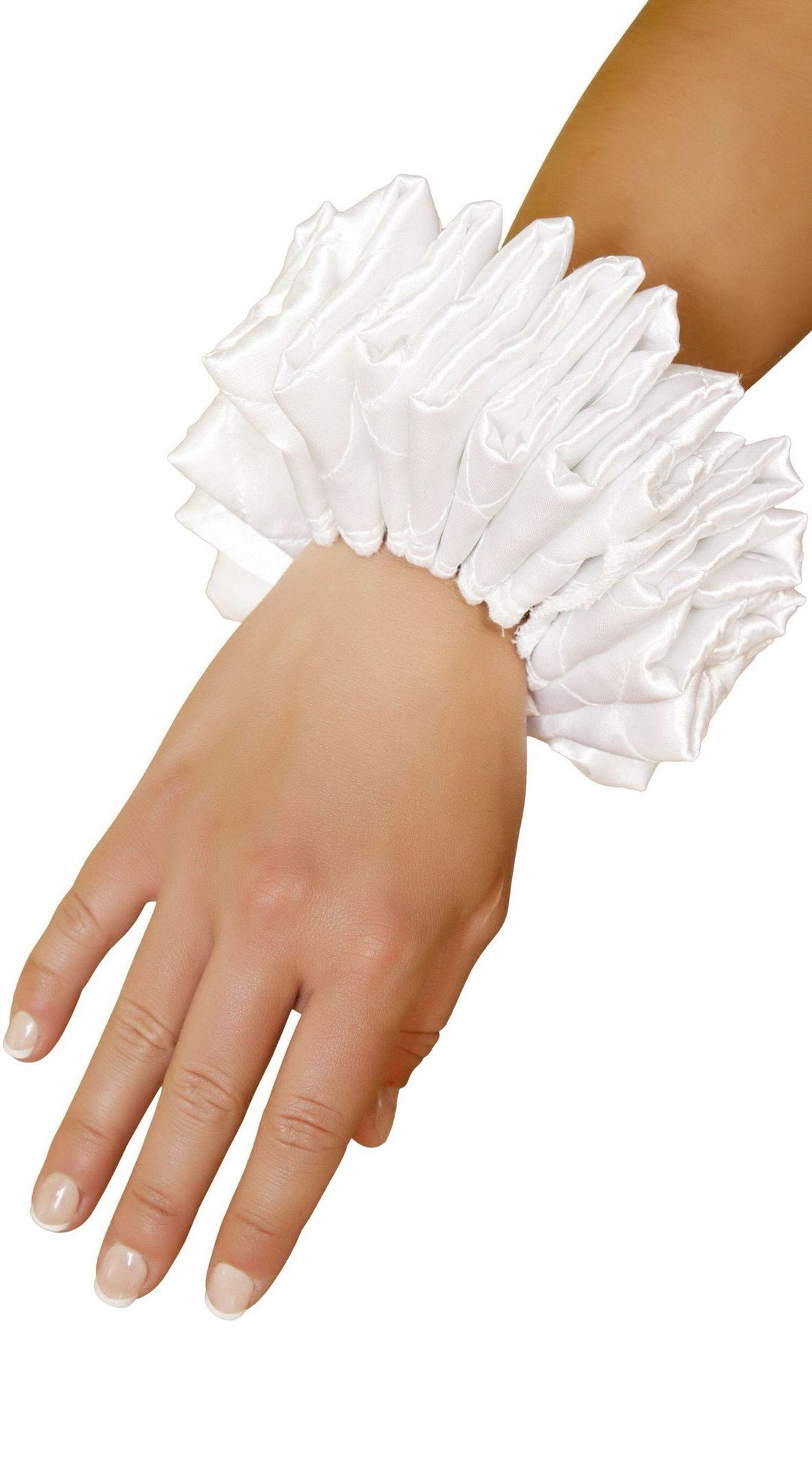 Ruffled wrist cuffs