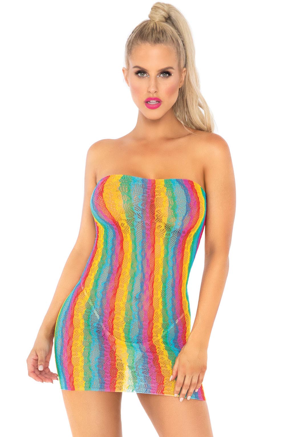 Rainbow Leopard Lace Dress: Unleash Your Inner Seductress with Vibrant, Sultry Style!