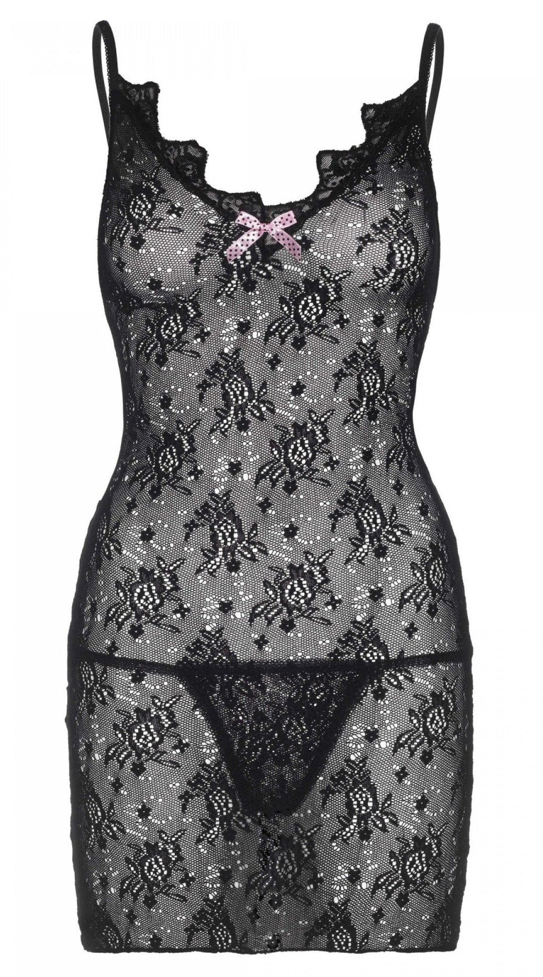 Boudoir Rose Lace Mini Dress - ElegantStripper