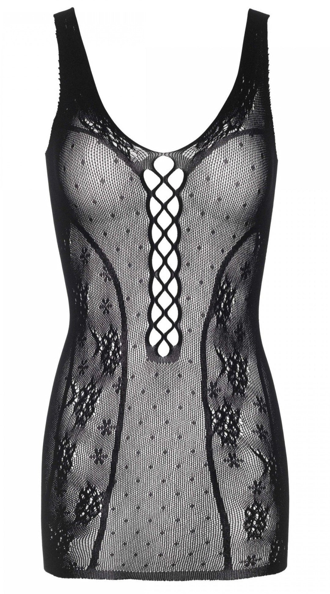 Dotted Mesh Mini Dress