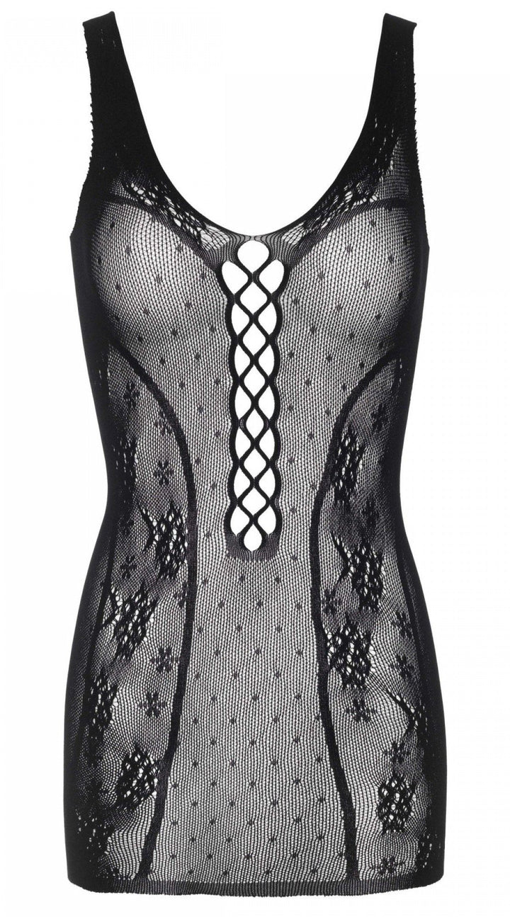 Dotted Mesh Mini Dress