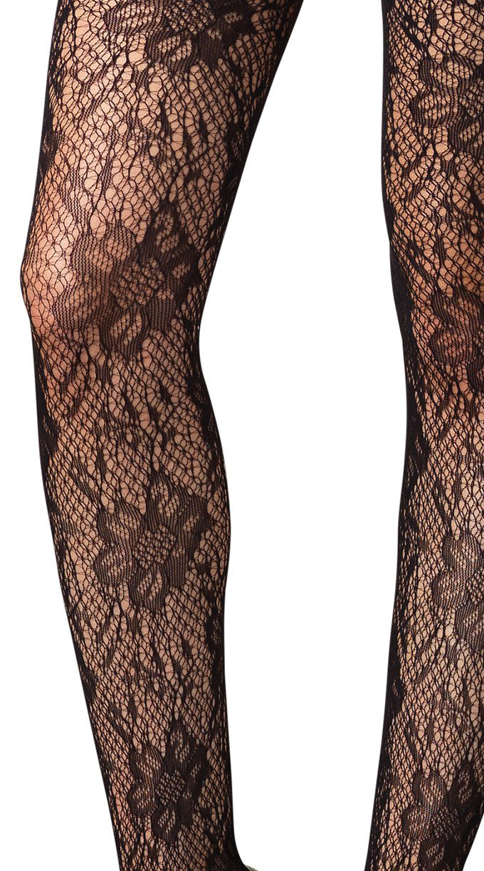 Floral Lace V Suspender Bodystocking