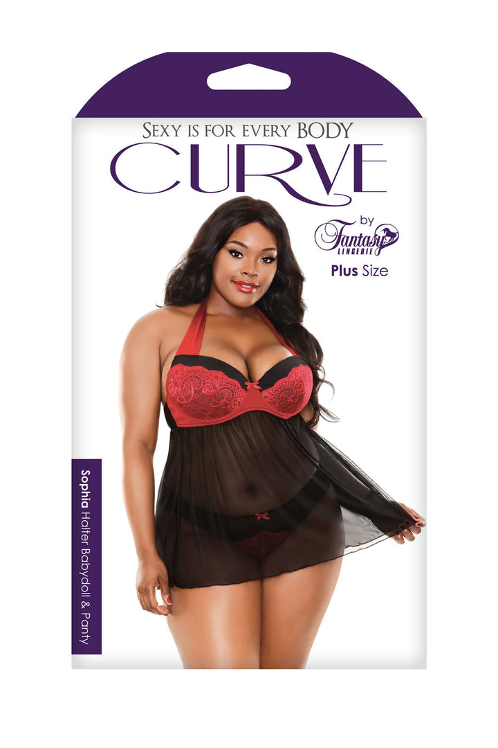 Sophia Seductive Lace Babydoll Set