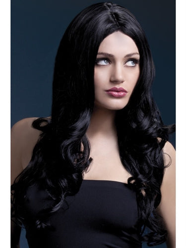 Sizzling Black Soft Curl Wig: Heat Resistant, Adjustable Fit, Bombshell Bedroom Accessory
