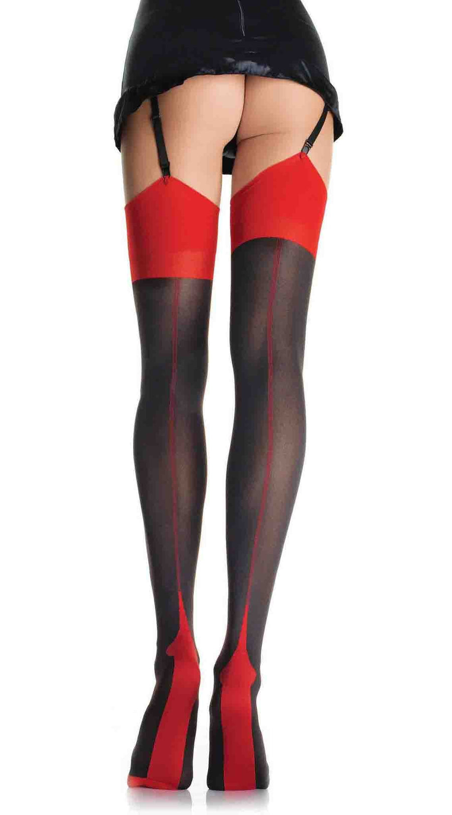 Opaque Contrast Backseam Stockings