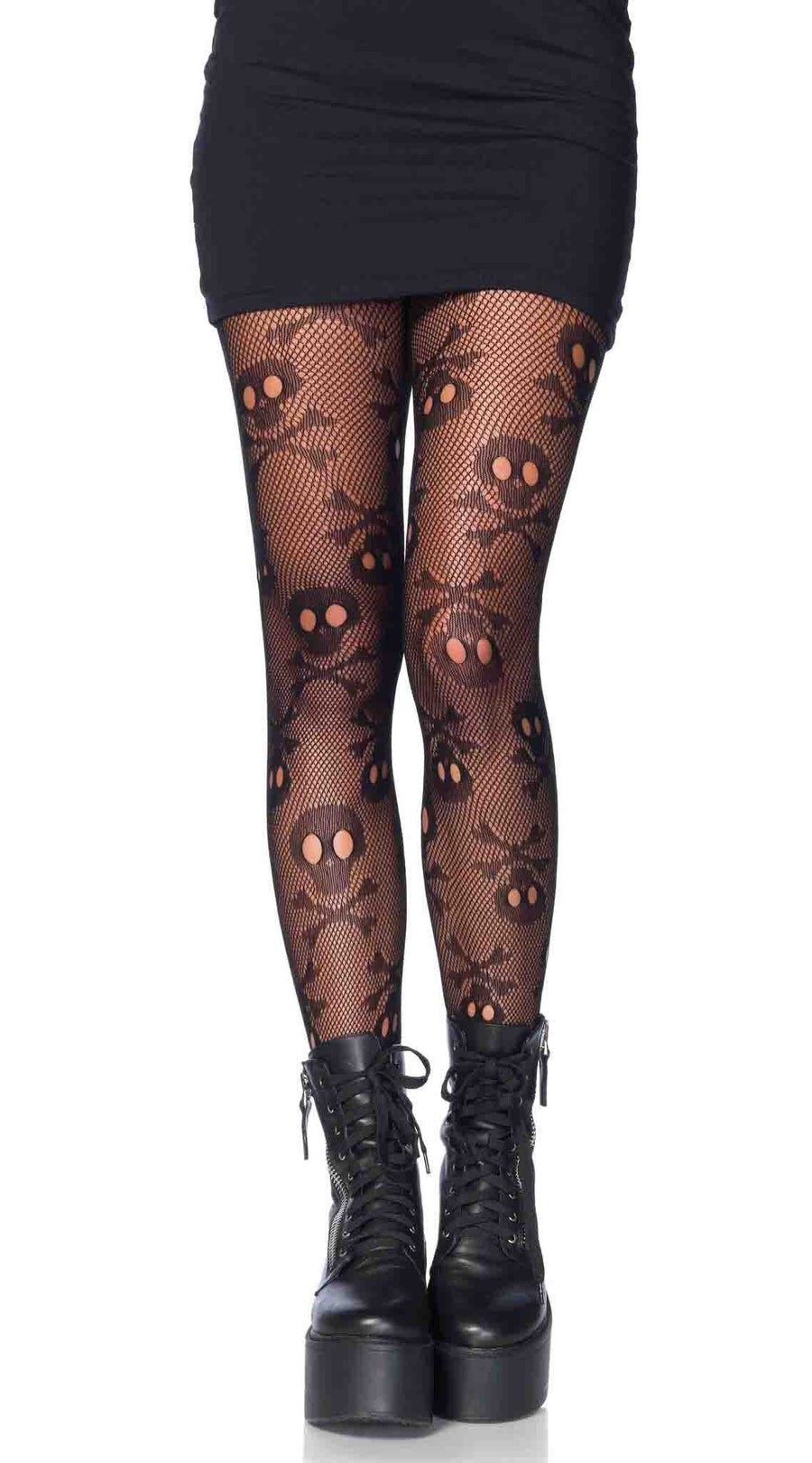 Pirate Booty Skull Net Pantyhose