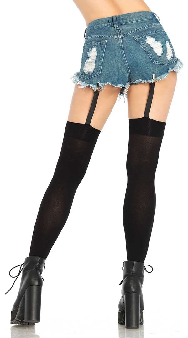 Attached Clip Garter Thigh Highghs - ElegantStripper