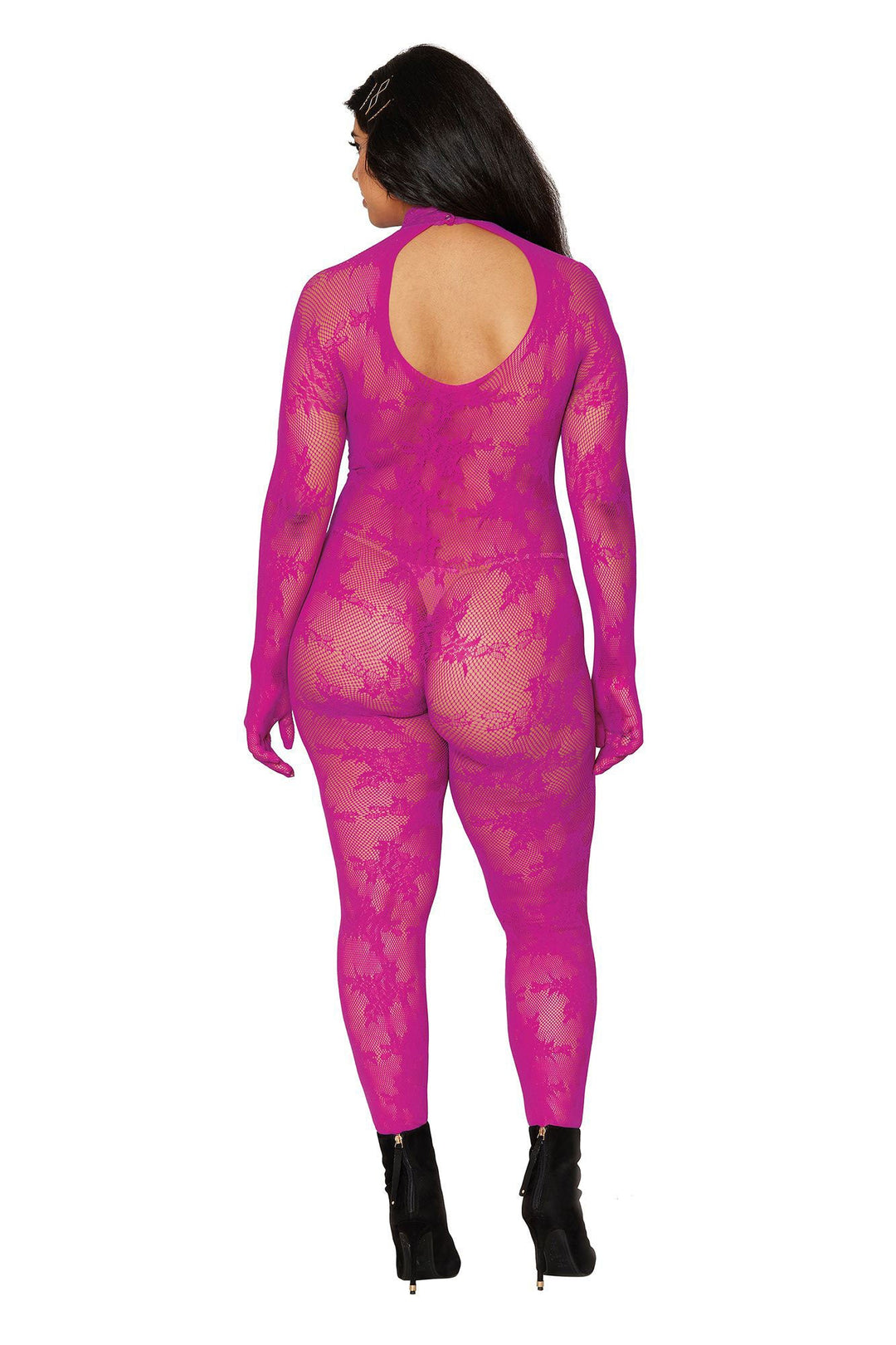 Floral Knitted Fishnet Catsuit Bodystocking - Seductive, Sexy, and Sensational!