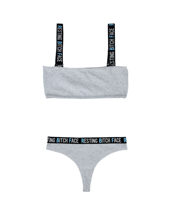 Cheeky Rib Knit Crop Top and Panty Set