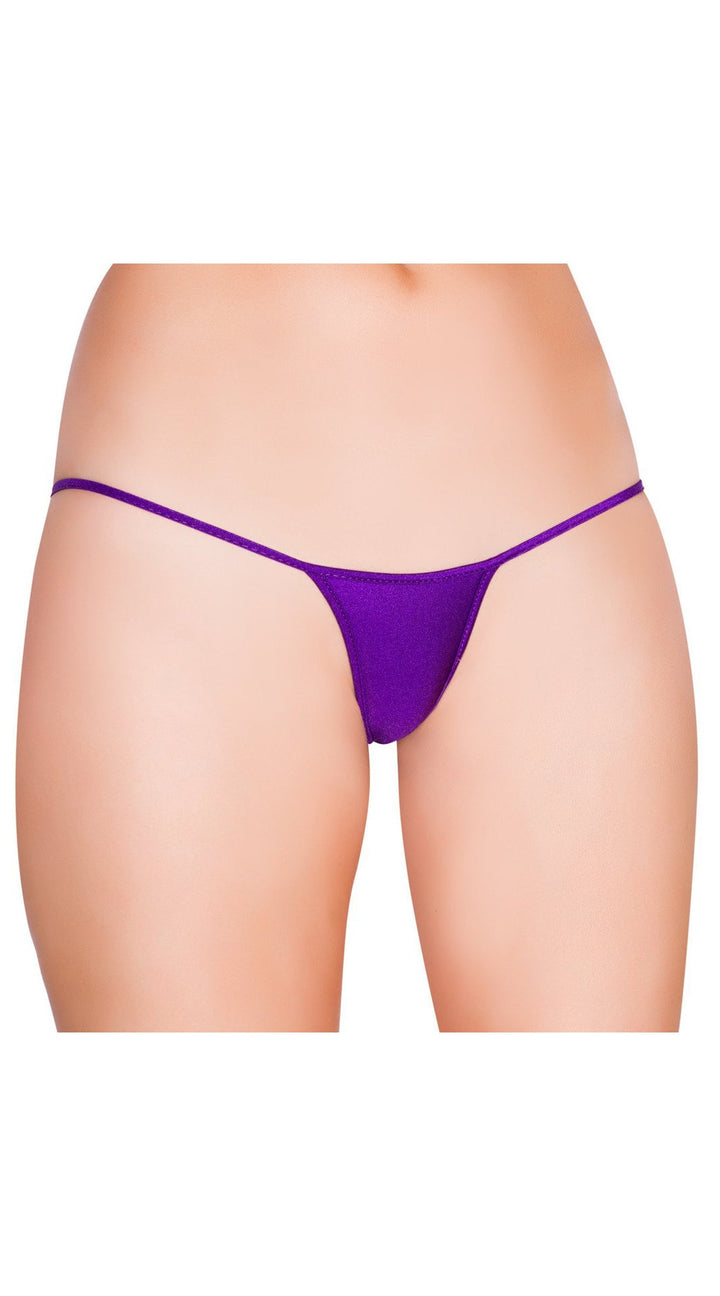 Purple Low Cut G-String Bottom