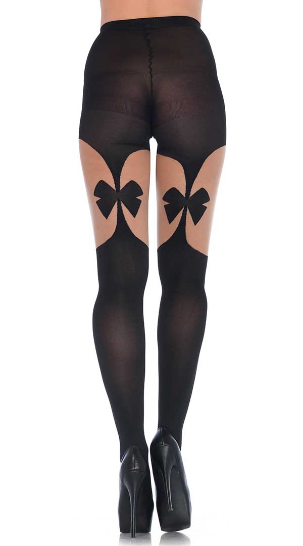 Illusion Bow Garterbelt Tights
