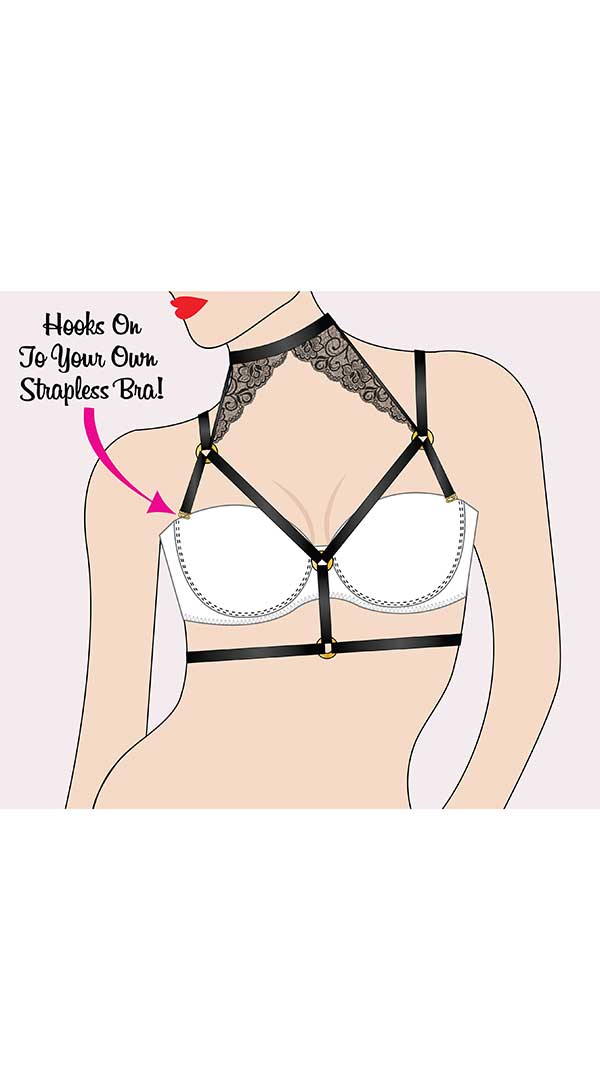Galloon Lace Choker Harness