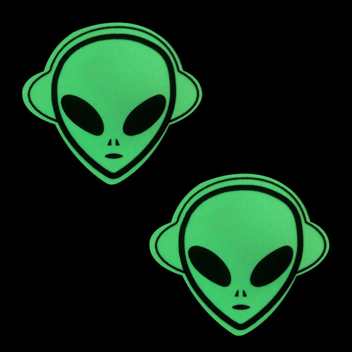 Alien Nipztix: Hypoallergenic, Self-Adhering, Glow-In-The-Dark Pasties
