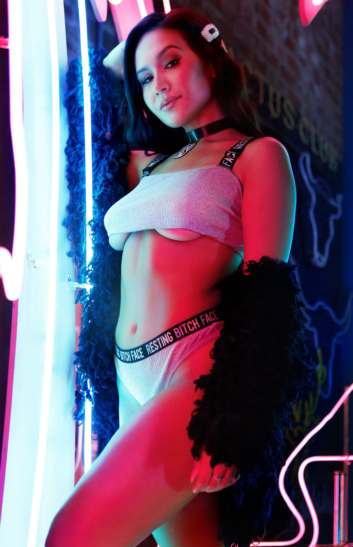 Cheeky Rib Knit Crop Top and Panty Set