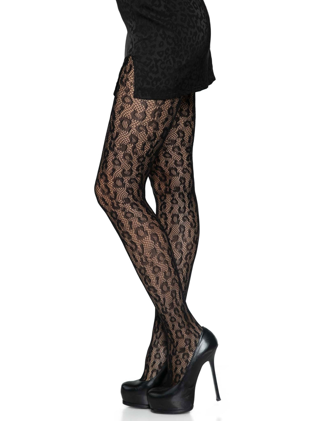 Leopard Fishnet Tights: Unleash Your Inner Wildcat with Sexy Style and Comfort.