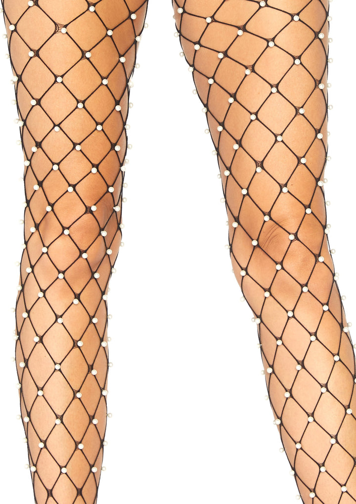 Pearl Queen Fishnet Tights