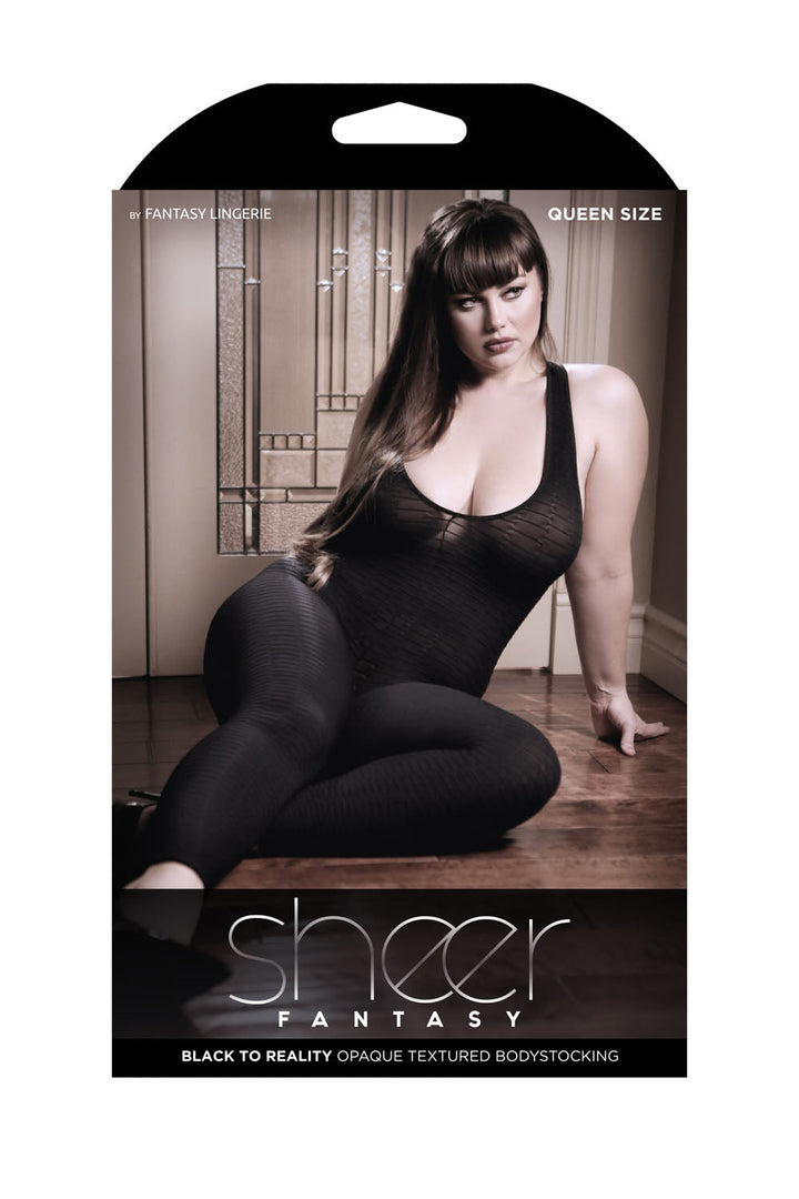 Seductive Goddess Criss Cross Back Bodystocking - Queen Size