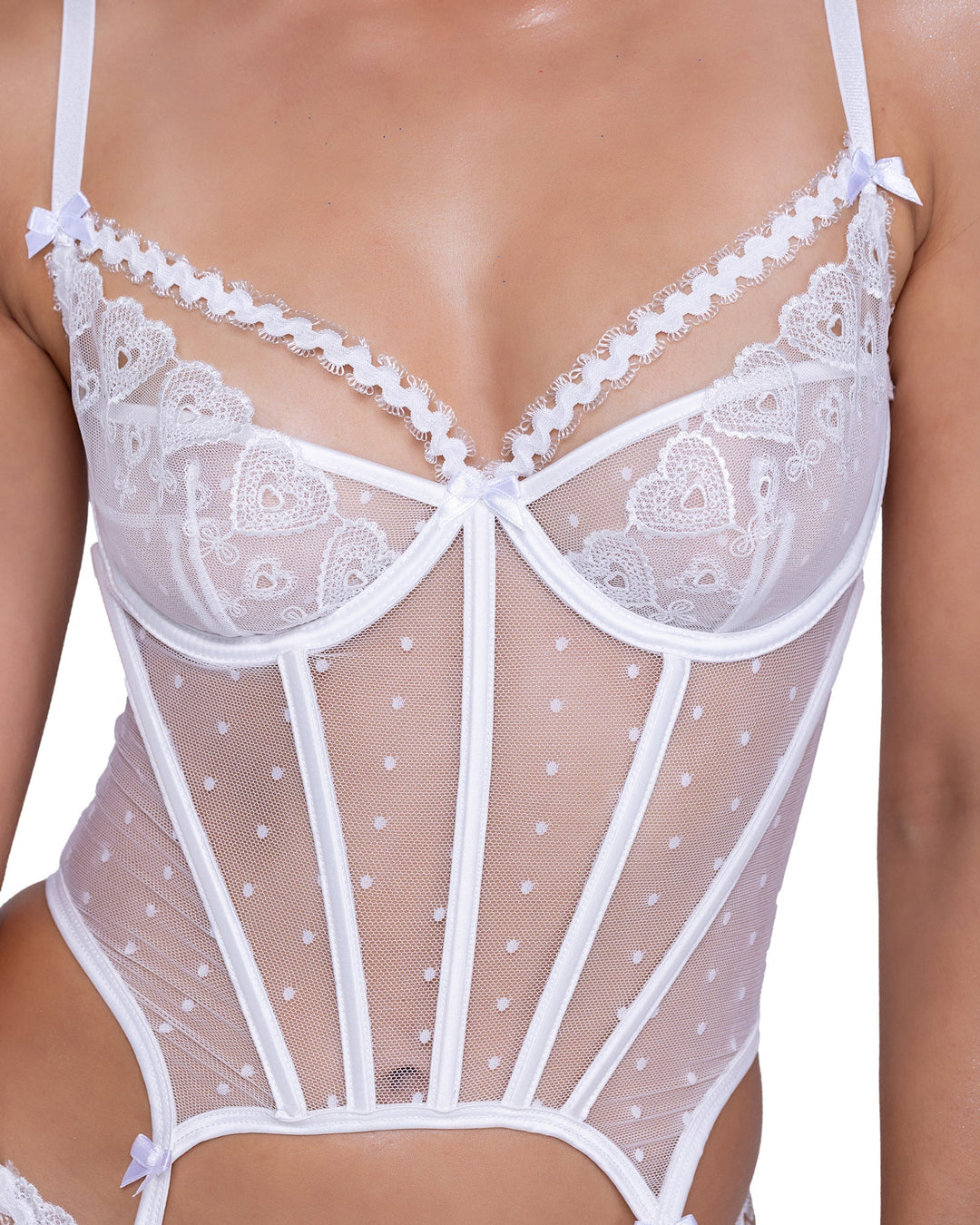 Forever Yours Lace Heart Bustier Set
