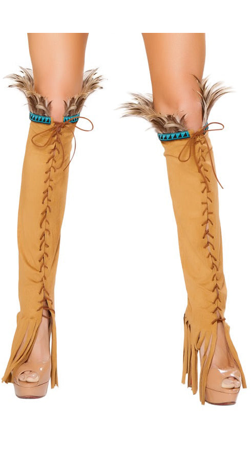 Lace up Suede Leg Warmer