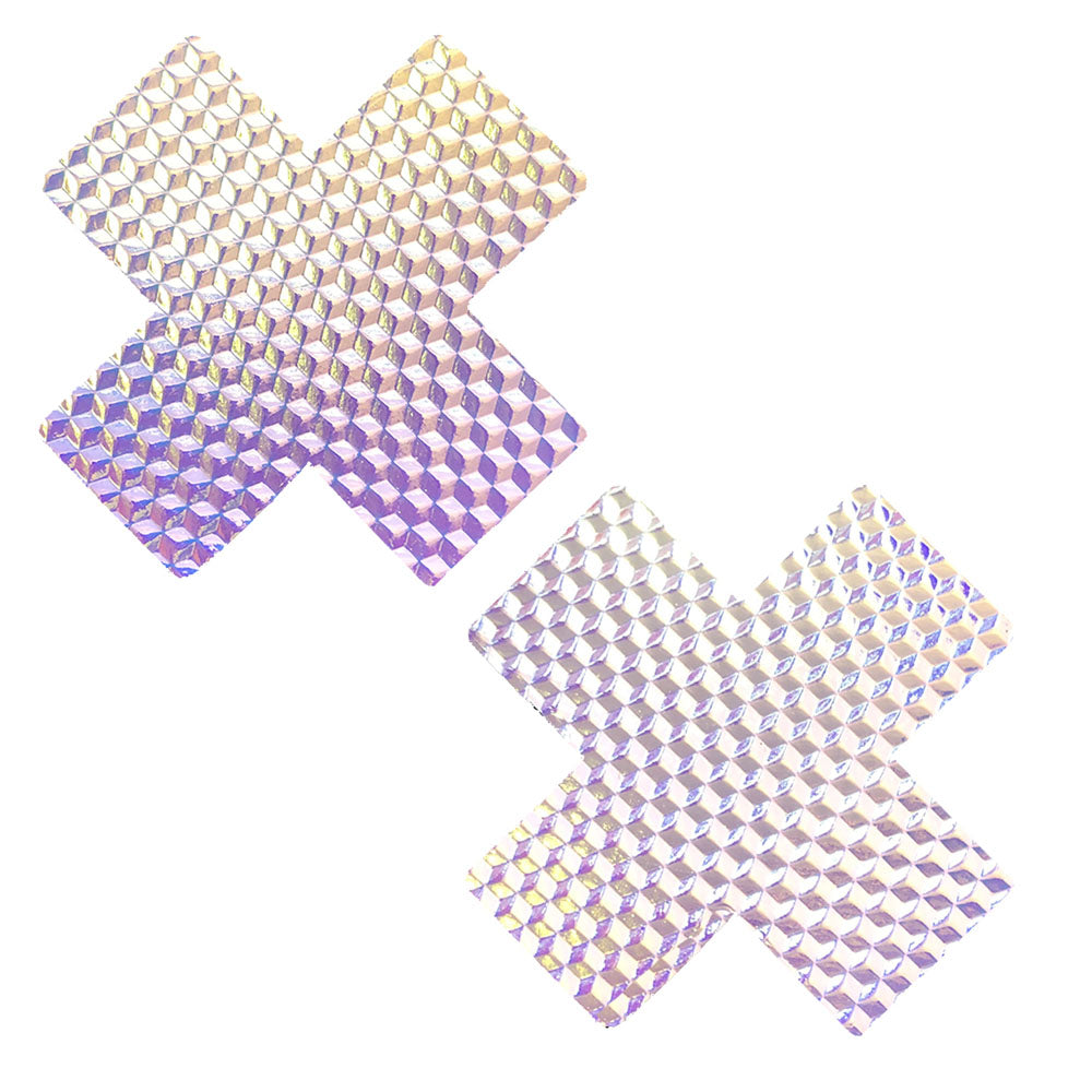 Lustful Lilac Holographic Nipztix Pasties - Steal Hearts and Turn Heads!
