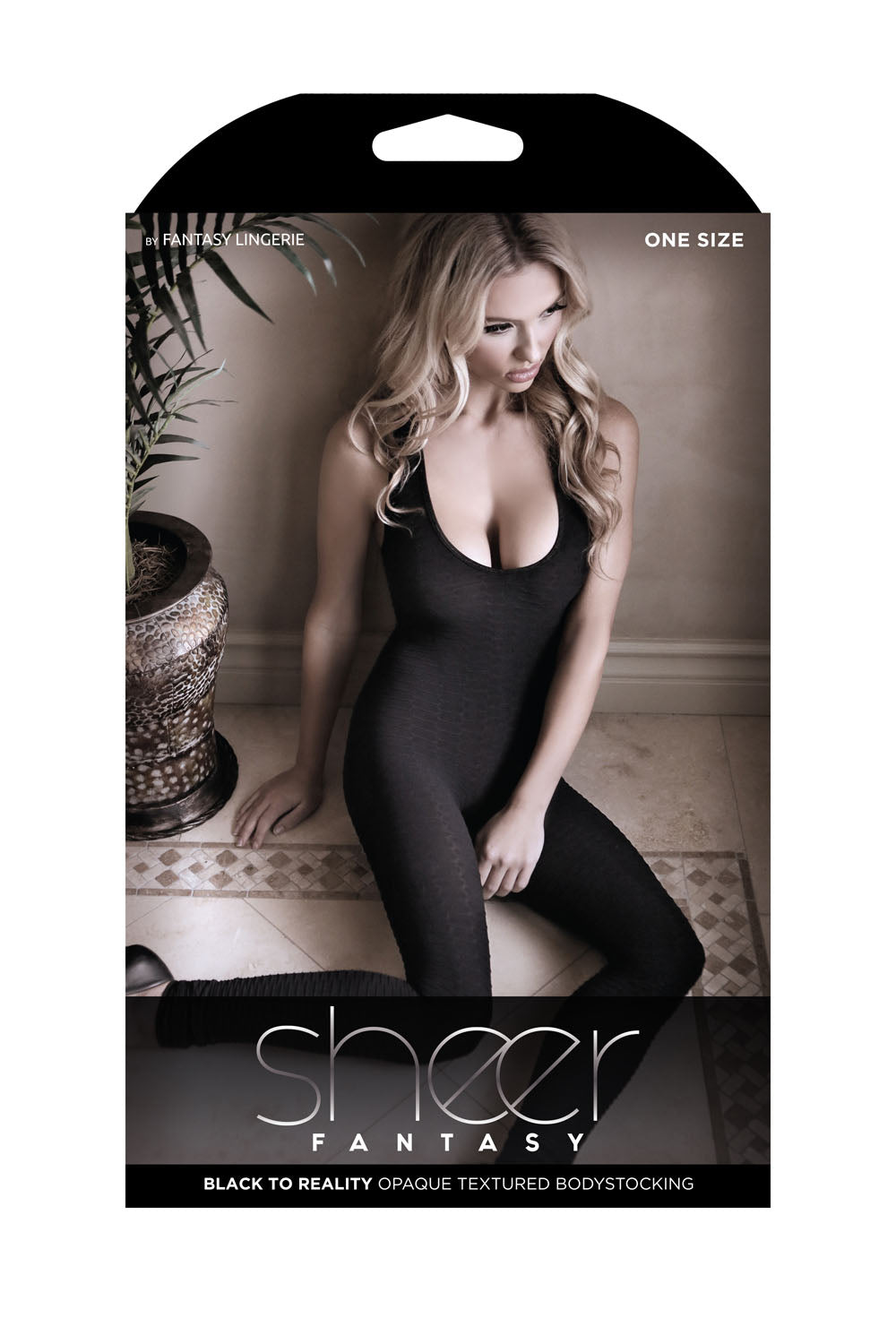 Sexy Opaque Criss Cross Back Bodystocking