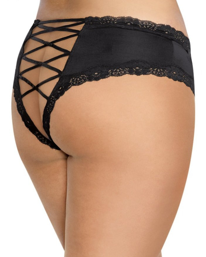 Black Lace Trim Cheeky Panty