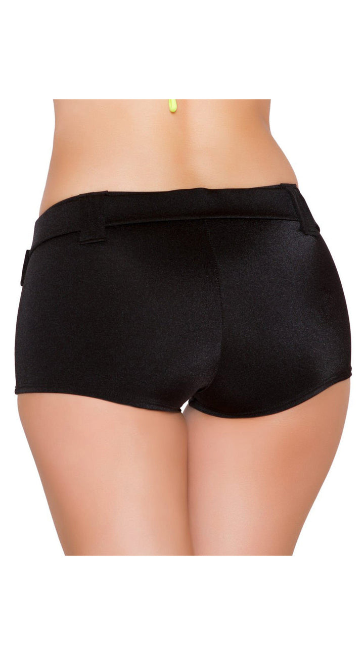 Black Belted Shorts