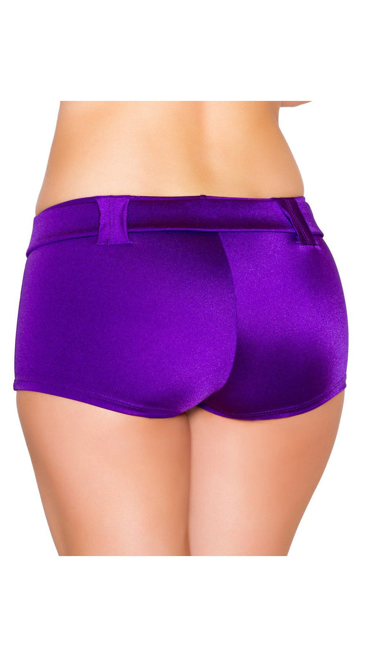 Purple Belted Shorts