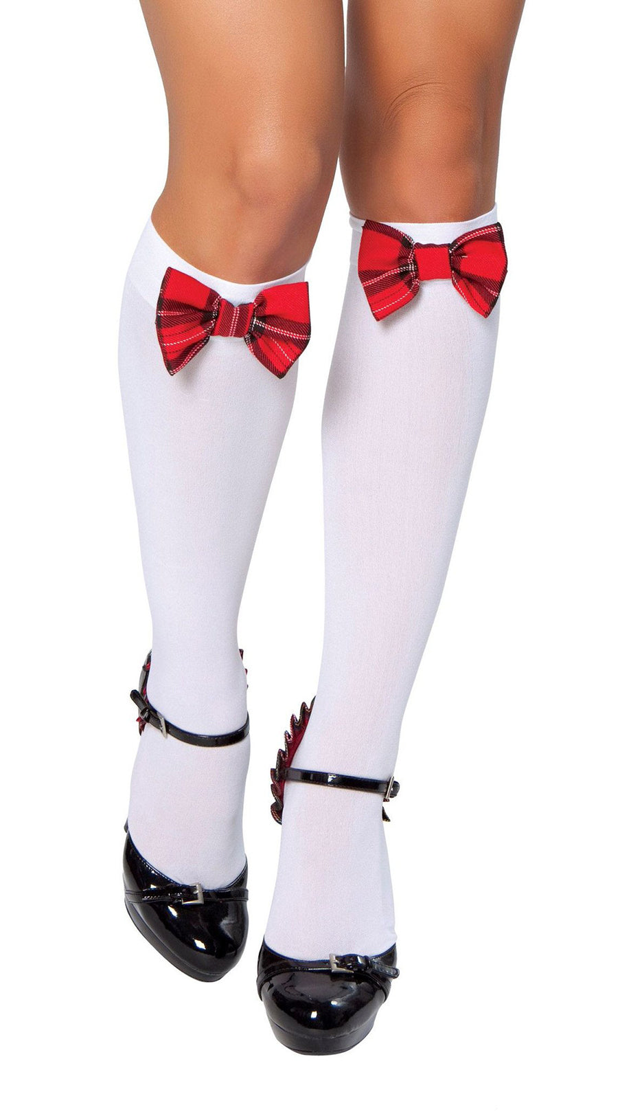 Plaid Bow Knee High Stockings: Feel like a total babe with these flirty, comfortable stockings.