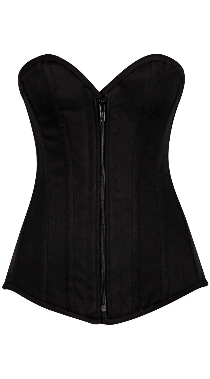 Cotton Overbust Steel Boned Corset