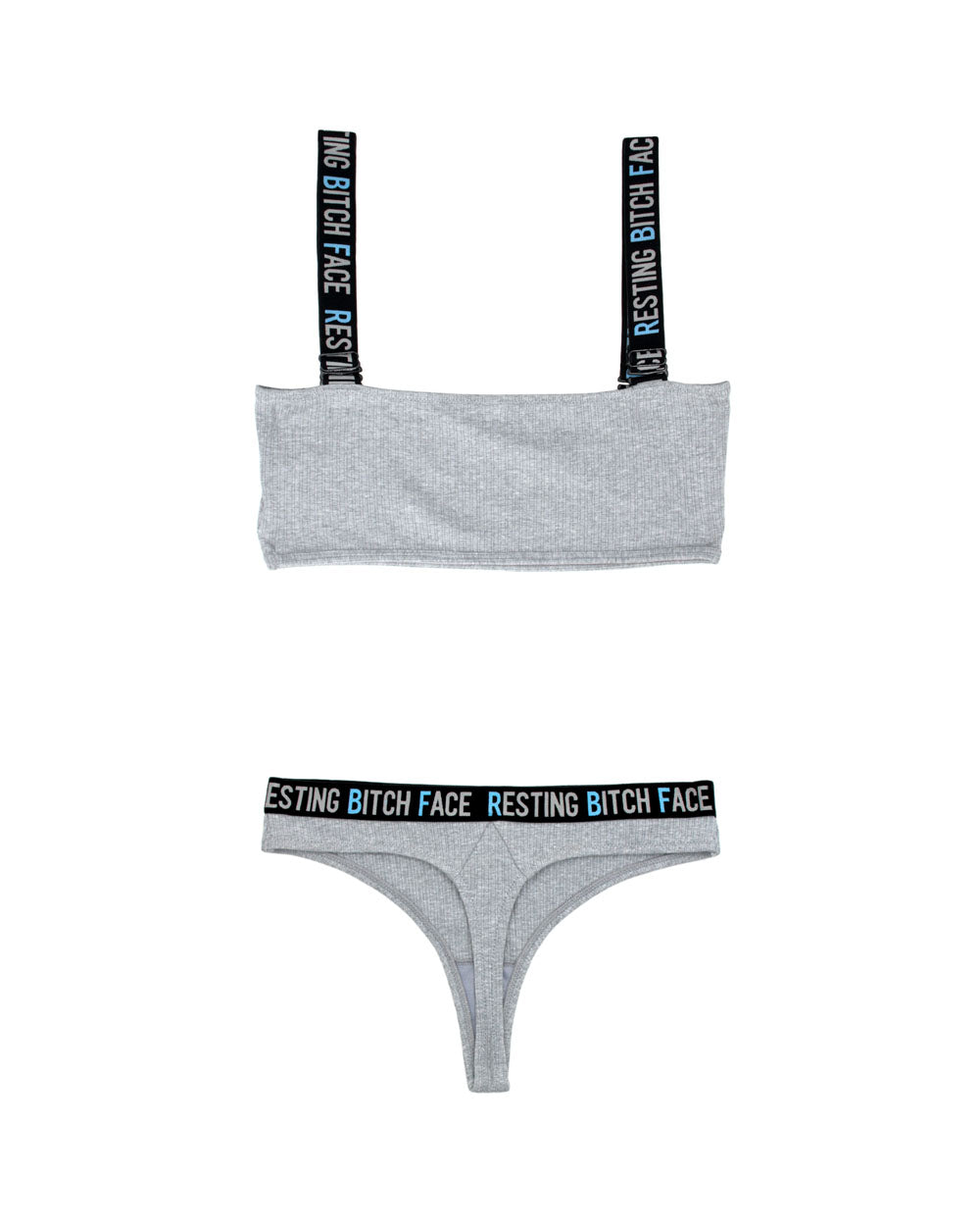 Cheeky Rib Knit Crop Top and Panty Set