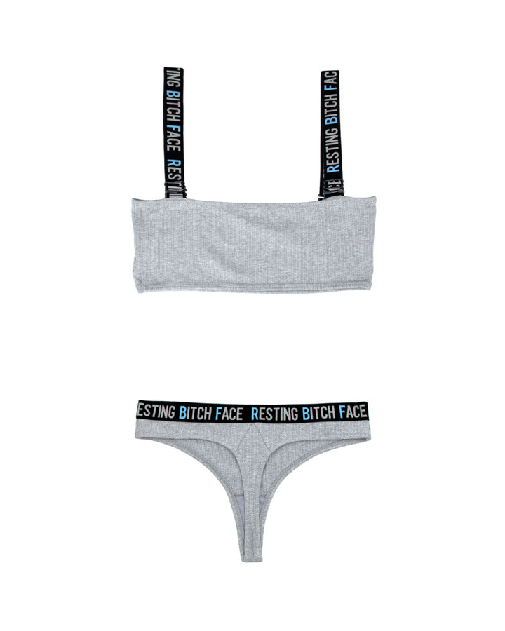 Cheeky Rib Knit Crop Top and Panty Set