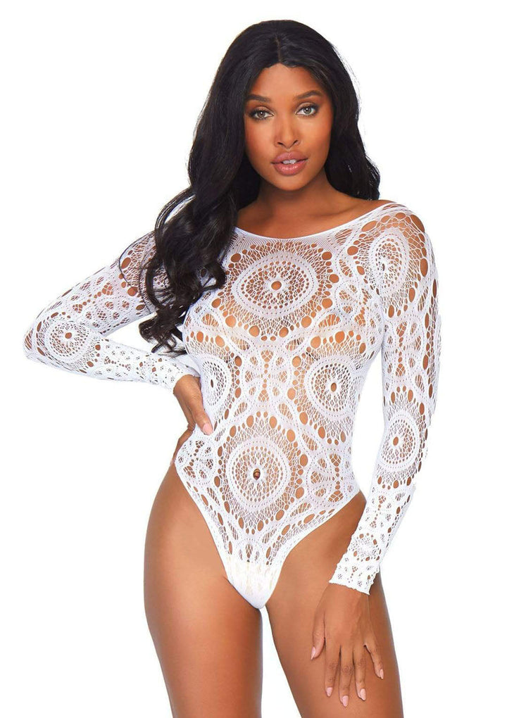 Crochet Lace Snap Crotch Bodysuit: Elegant, Alluring, and Comfortable!