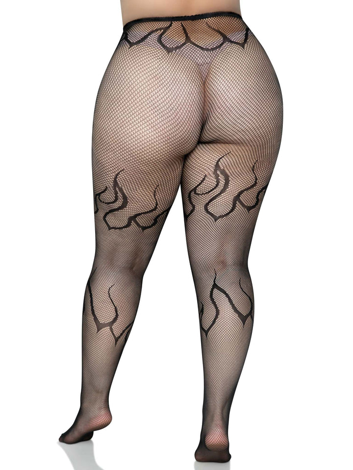 Flame Plus Size Tights: Set Your Style on Fire!