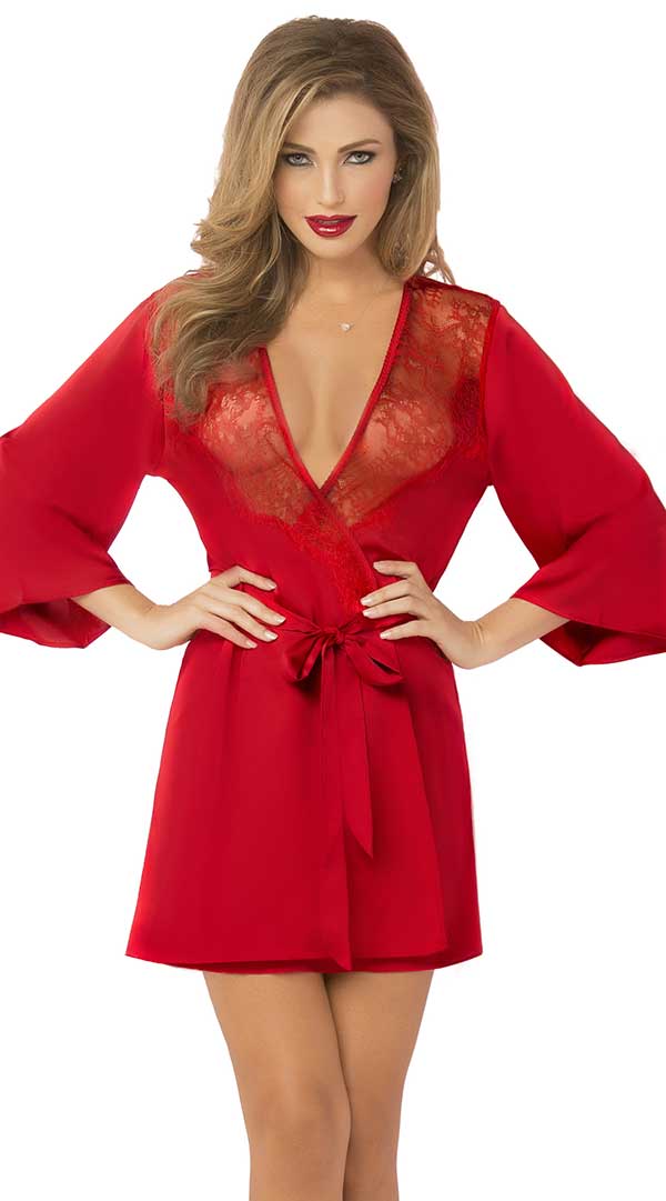 Satin & Eyelash Robe
