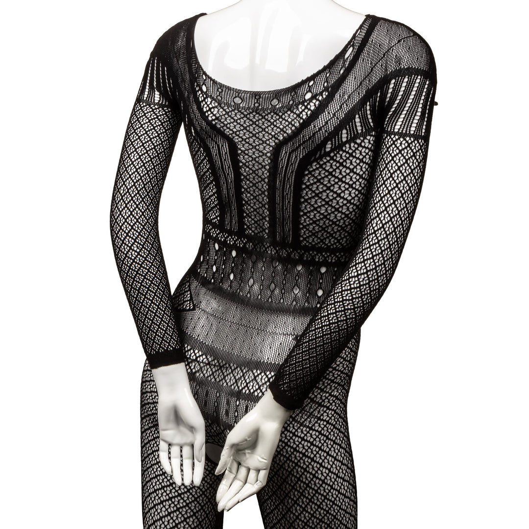 Scandal Lace Full Length Crotchless Bodysuit: Unleash Your Seductive Side!