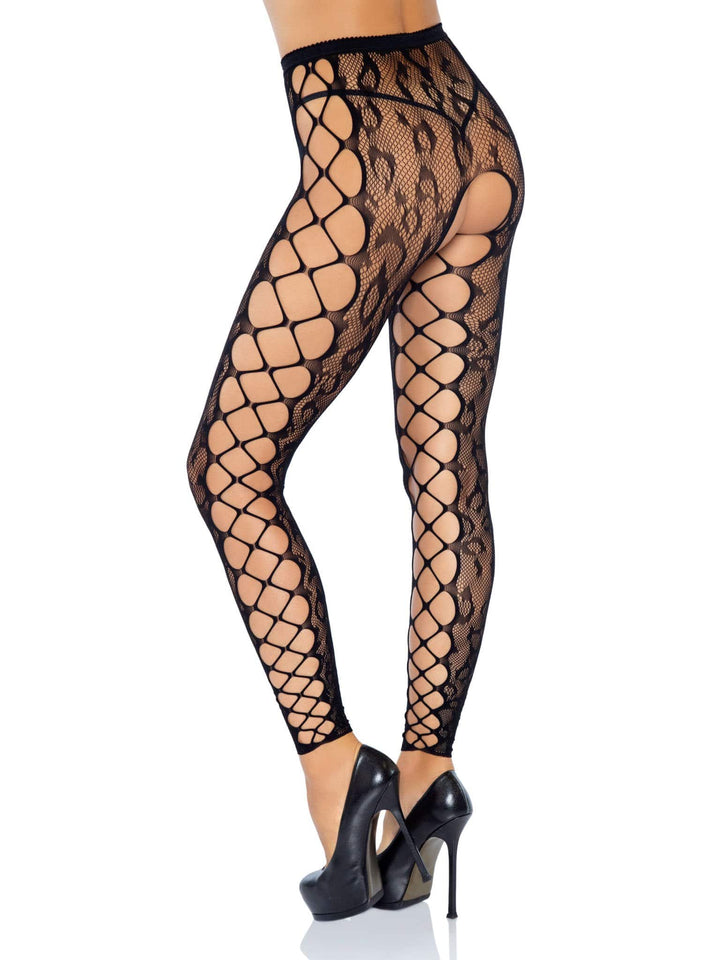 Leopard Lace Crotchless Tights: Fierce, Fabulous, and Footless!