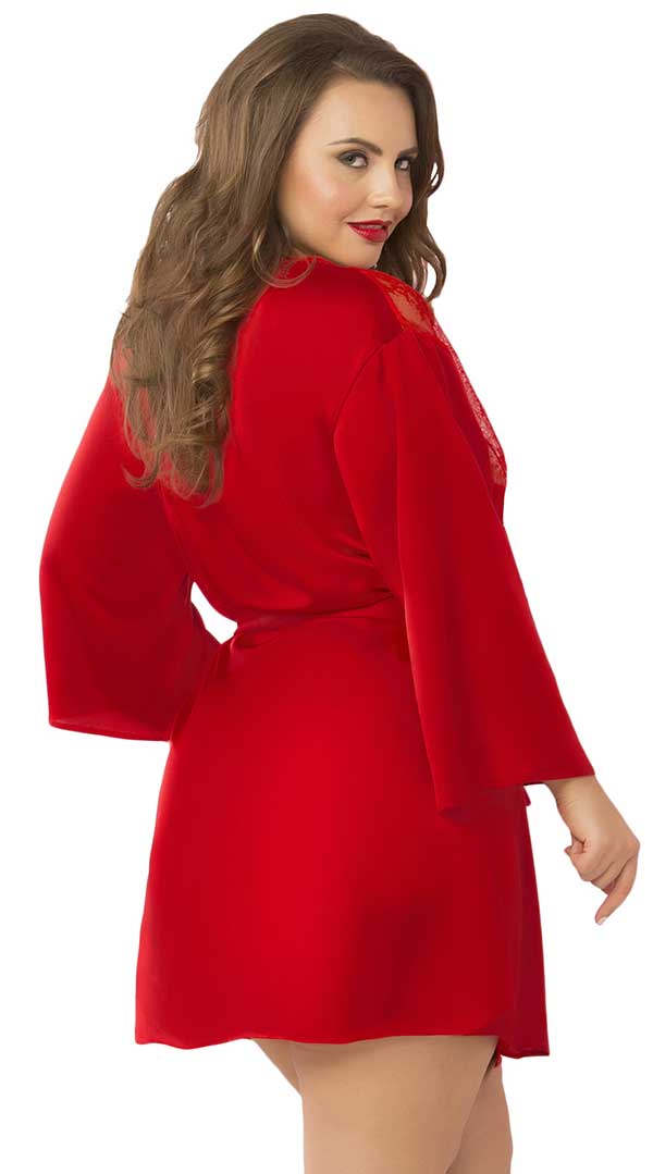 Satin & Eyelash Robe