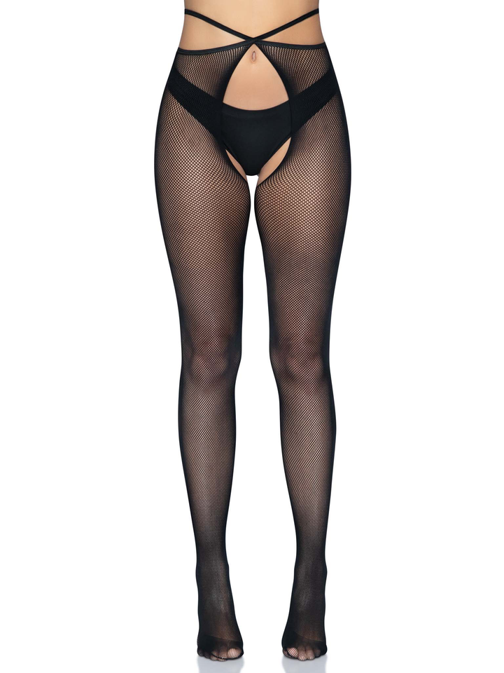 Strappy Crotchless Tights: Flirty & Fun Lingerie for Ultimate Confidence!