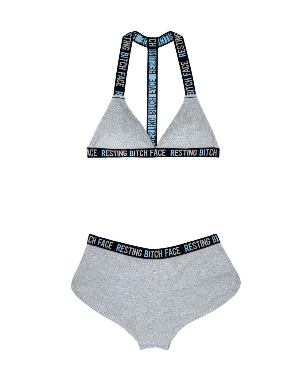RBF Bralette and Retro Shorts: Unleash Your Inner Sassiness with this Stylish Set!