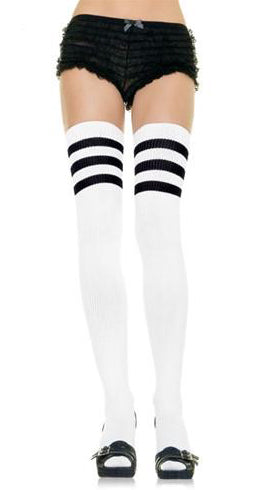 Athletic Ribbed Thigh Highs - ElegantStripper