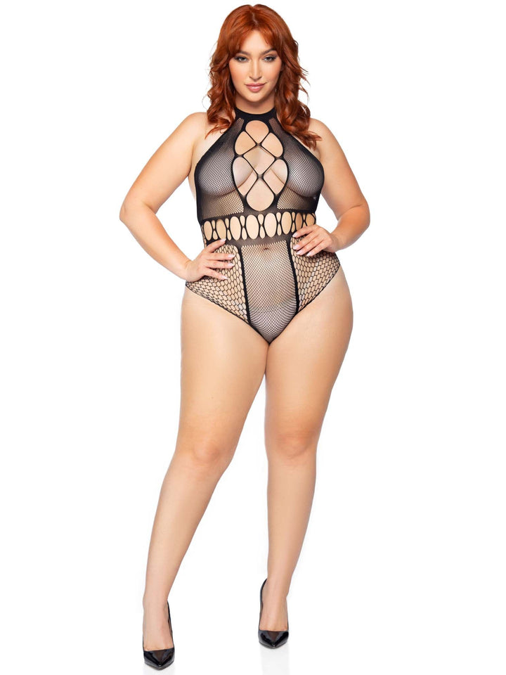 Unfazed Plus Multi-Net Bodysuit: Seductive, Sexy, and Confident