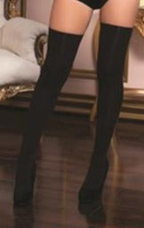 Criss Cross Opaque Thigh Highs: Sexy, Confident, and Playful!