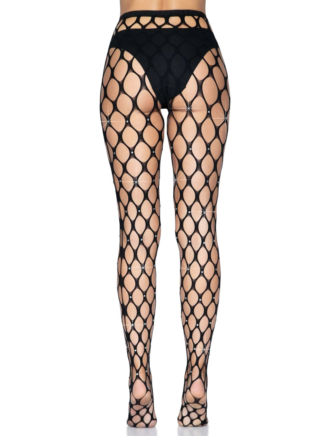 Loren Rhinestone Jumbo Pothole Net Tights: Feel Fabulous & Turn Heads!